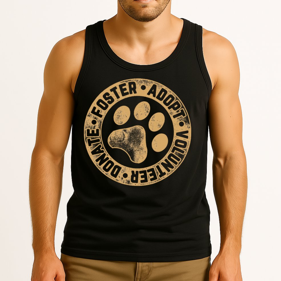 Foster. Adopt. Volunteer. Donate. Animal Rescue Dog Tank Top