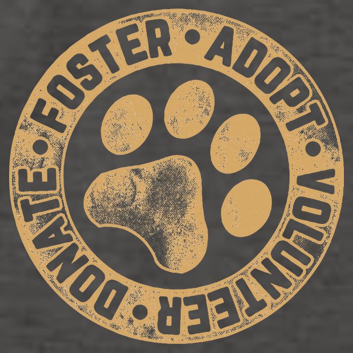 Foster. Adopt. Volunteer. Donate. Animal Rescue Dog Vector Backpack