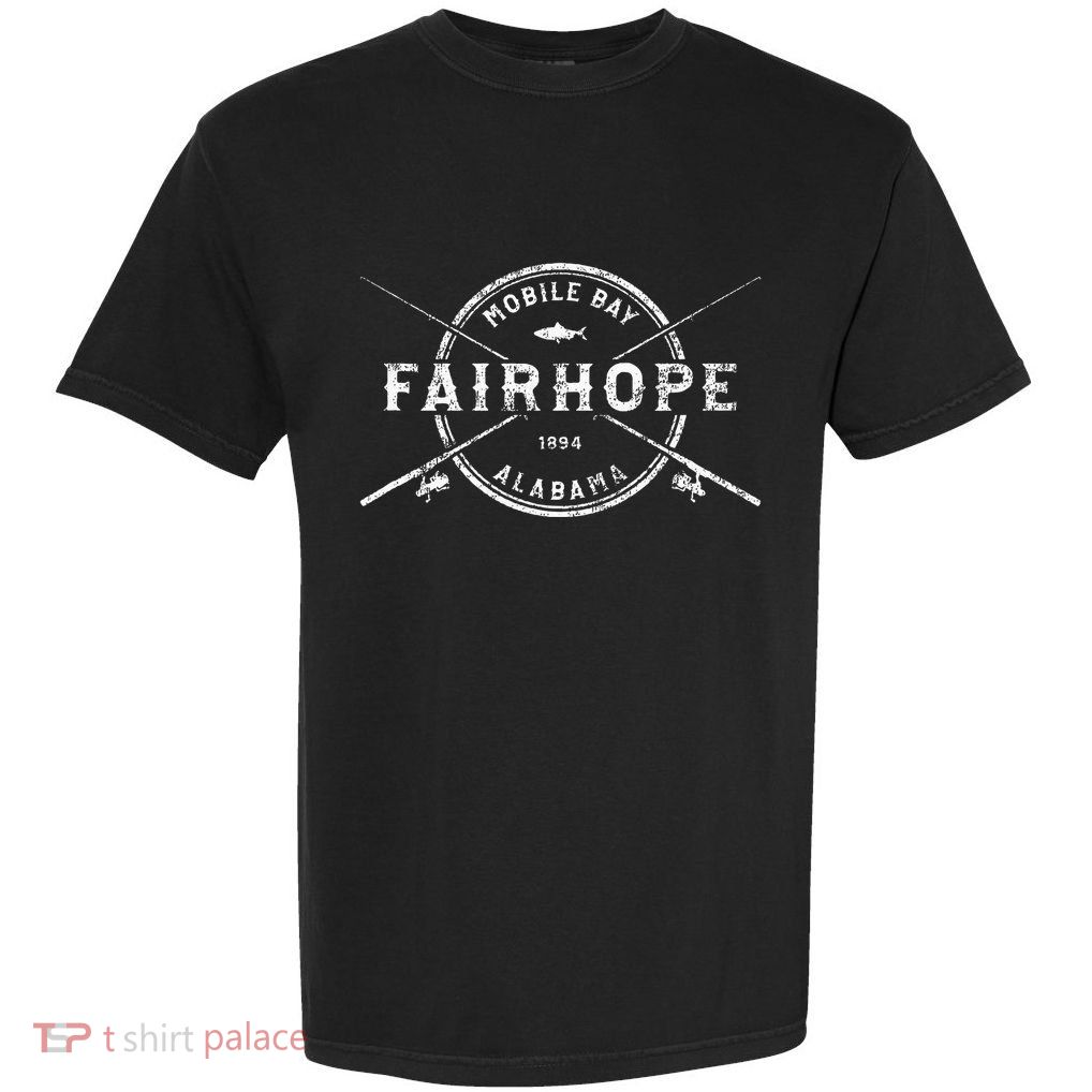 Fairhope Al Vintage Crossed Fishing Rods Garment-Dyed Heavyweight T-Shirt