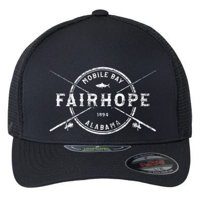 Fairhope Al Vintage Crossed Fishing Rods Flexfit Unipanel Trucker Cap
