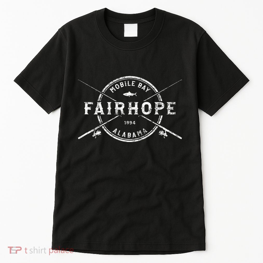 Fairhope Al Vintage Crossed Fishing Rods Tall T-Shirt