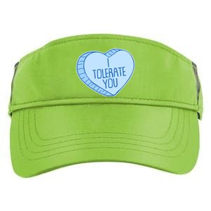 Funny Anti Valentines Day I Tolerate You Candy Heart Adult Drive Performance Visor