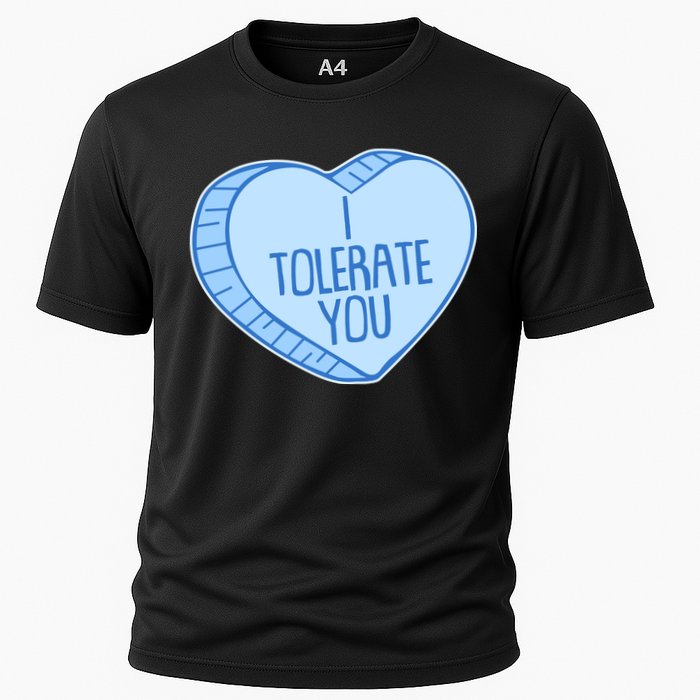 Funny Anti Valentines Day I Tolerate You Candy Heart Performance Shirt