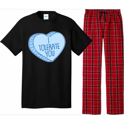 Funny Anti Valentines Day I Tolerate You Candy Heart Pajama Set