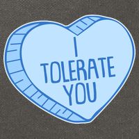 Funny Anti Valentines Day I Tolerate You Candy Heart Cotton Canvas Backpack
