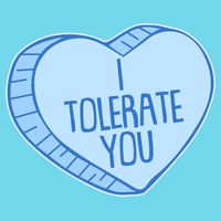 Funny Anti Valentines Day I Tolerate You Candy Heart Women's V-Neck T-Shirt