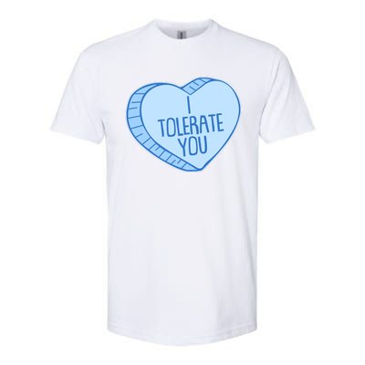 Funny Anti Valentines Day I Tolerate You Candy Heart Softstyle CVC T-Shirt