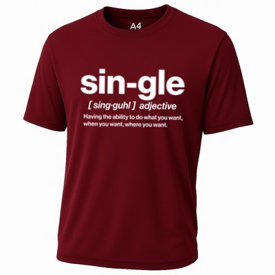 Funny Anti Valentine Single Definition Performance Shirt