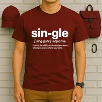 Funny Anti Valentine Single Definition T-Shirt