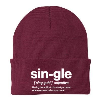 Funny Anti Valentine Single Definition Beanie