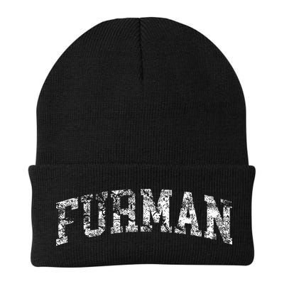 Furman Arch Vintage Retro College Athletic Sports Beanie
