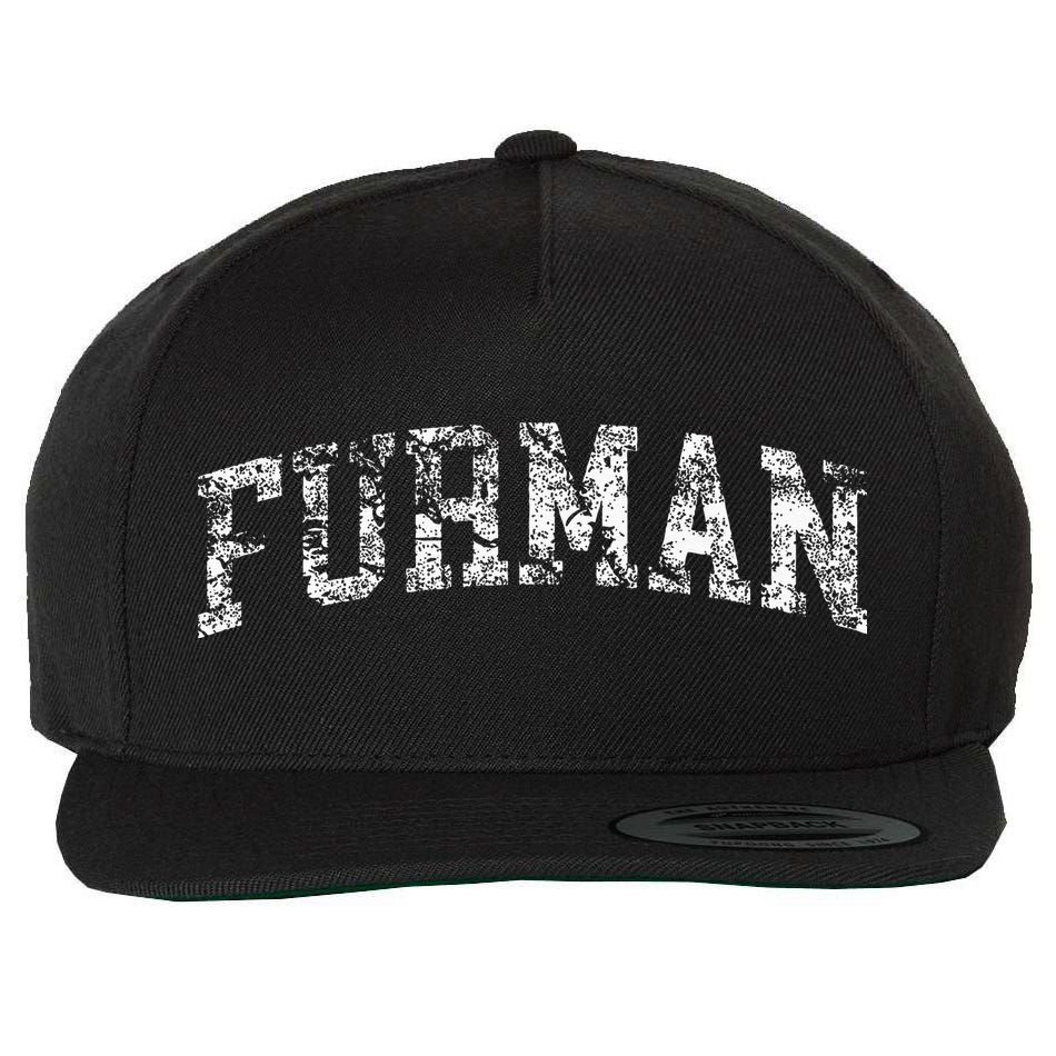 Furman Arch Vintage Retro College Athletic Sports Wool Snapback Cap