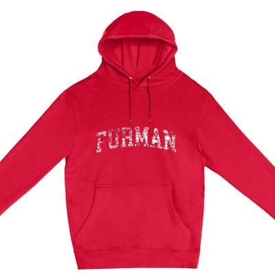 Furman Arch Vintage Retro College Athletic Sports Premium Pullover Hoodie