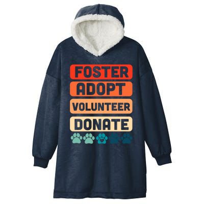 Foster Adopt Volunteer Donate National Rescue Dog Day Great Gift Hooded Wearable Blanket