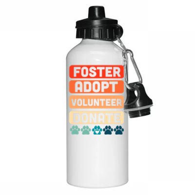 Foster Adopt Volunteer Donate National Rescue Dog Day Great Gift Aluminum Water Bottle