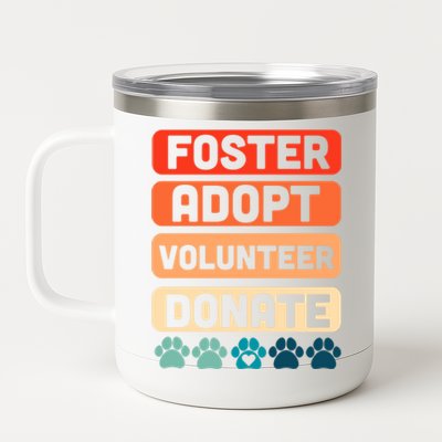 Foster Adopt Volunteer Donate National Rescue Dog Day Great Gift 12 oz Stainless Steel Tumbler Cup