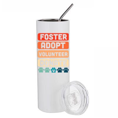 Foster Adopt Volunteer Donate National Rescue Dog Day Great Gift Stainless Steel Tumbler