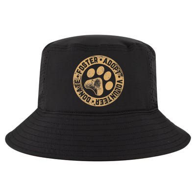 Foster. Adopt. Volunteer. Donate. Animal Rescue Dog Cool Comfort Performance Bucket Hat