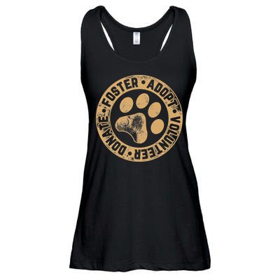 Foster. Adopt. Volunteer. Donate. Animal Rescue Dog Ladies Essential Flowy Tank