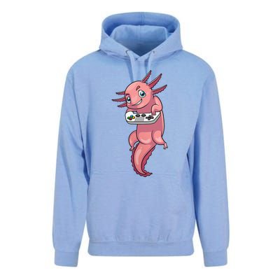 Funny Axolotl Video Gamer Gaming Axolotl Unisex Surf Hoodie