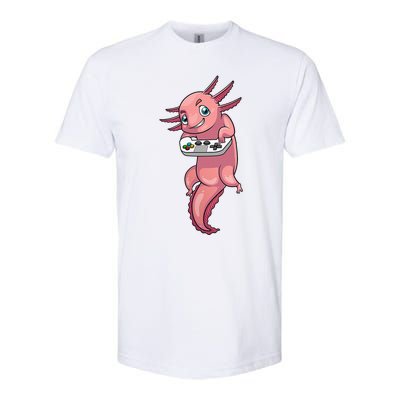 Funny Axolotl Video Gamer Gaming Axolotl Softstyle® CVC T-Shirt