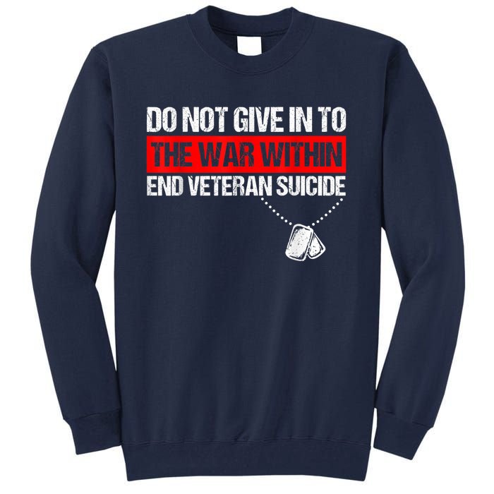 fight against Veteran Suicide Awareness Ptsd Veteran 22 Day Tall Sweatshirt