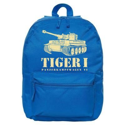 Funny Army Vintage Tiger Tank Pzkpfw Vi Wwii Gift Gift 16 in Basic Backpack