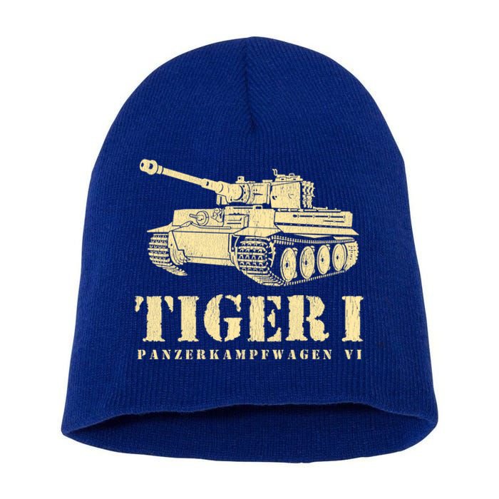 Funny Army Vintage Tiger Tank Pzkpfw Vi Wwii Gift Gift Short Acrylic Beanie