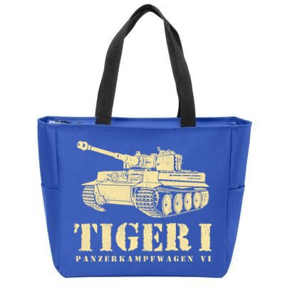 Funny Army Vintage Tiger Tank Pzkpfw Vi Wwii Gift Gift Zip Tote Bag