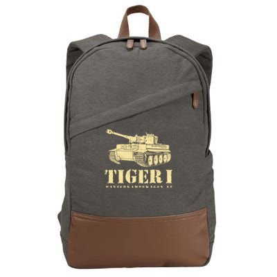 Funny Army Vintage Tiger Tank Pzkpfw Vi Wwii Gift Gift Cotton Canvas Backpack