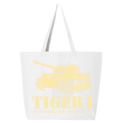 Funny Army Vintage Tiger Tank Pzkpfw Vi Wwii Gift Gift 25L Jumbo Tote