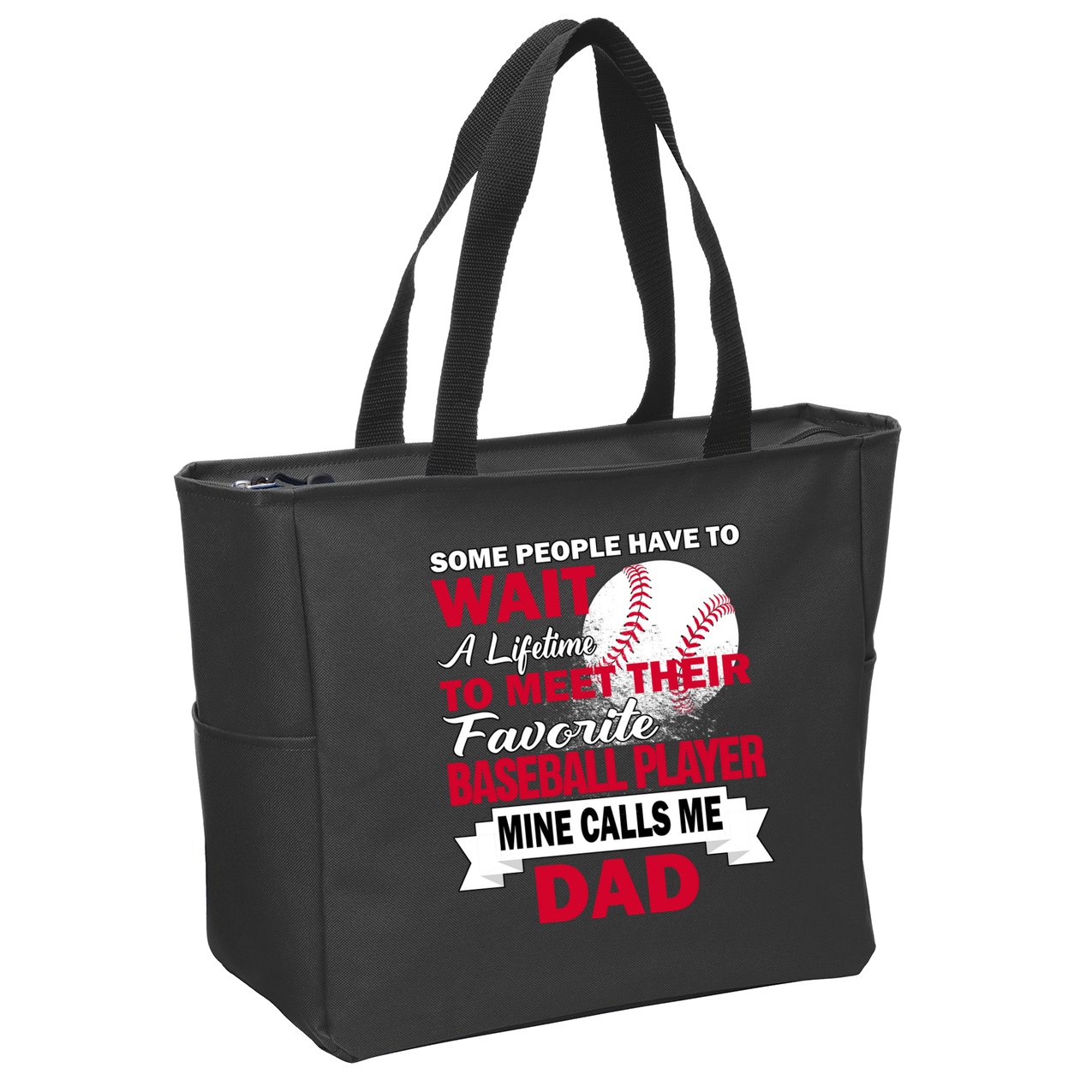 Favorite Baseball Player Zip Tote Bag