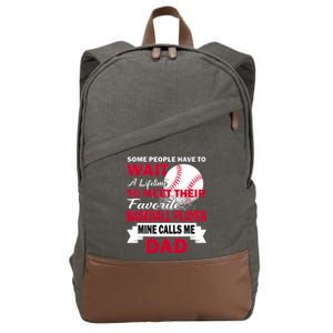 Favorite Baseball Player Cotton Canvas Backpack