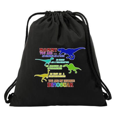 Favorite Dinosaur Mom Drawstring Bag