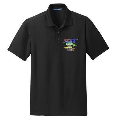 Favorite Dinosaur Mom Dry Zone Grid Polo