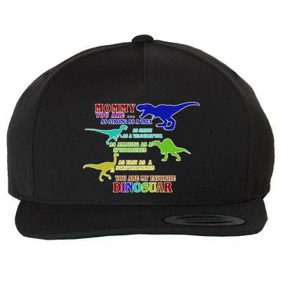 Favorite Dinosaur Mom Wool Snapback Cap