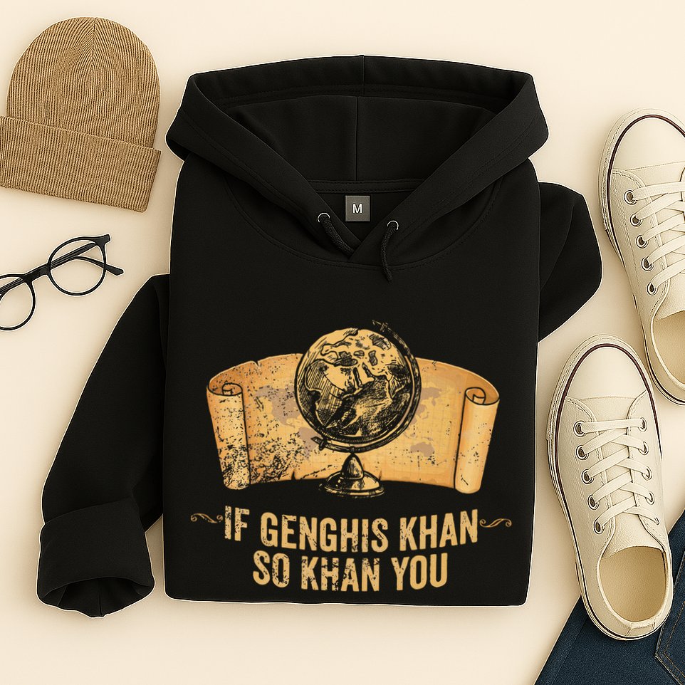 Funny Ap World History Pun If Genghis Khan So Khan You Hoodie