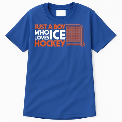 Funny A Who Loves Ice Hockey Great Gift Tall T-Shirt