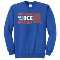 Funny A Who Loves Ice Hockey Great Gift Tall Sweatshirt