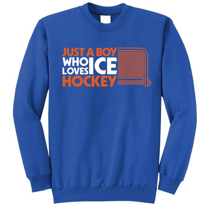 Funny A Who Loves Ice Hockey Great Gift Tall Sweatshirt