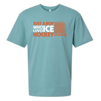 Funny A Who Loves Ice Hockey Great Gift Sueded Cloud Jersey T-Shirt