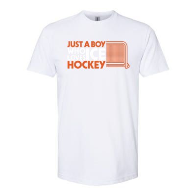 Funny A Who Loves Ice Hockey Great Gift Softstyle CVC T-Shirt