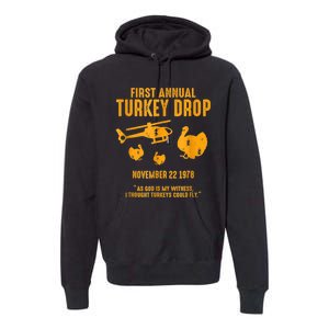 First Annual Wkrp Thanksgiving Day Turkey Drop Premium Hoodie