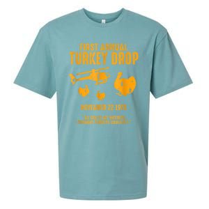 First Annual Wkrp Thanksgiving Day Turkey Drop Sueded Cloud Jersey T-Shirt