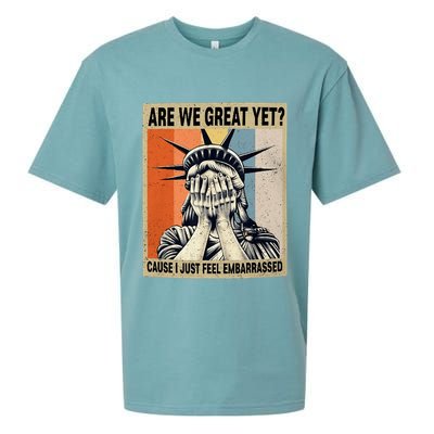 Funny Are We Great Yet Cause I Just Feel Embarrassed Sueded Cloud Jersey T-Shirt
