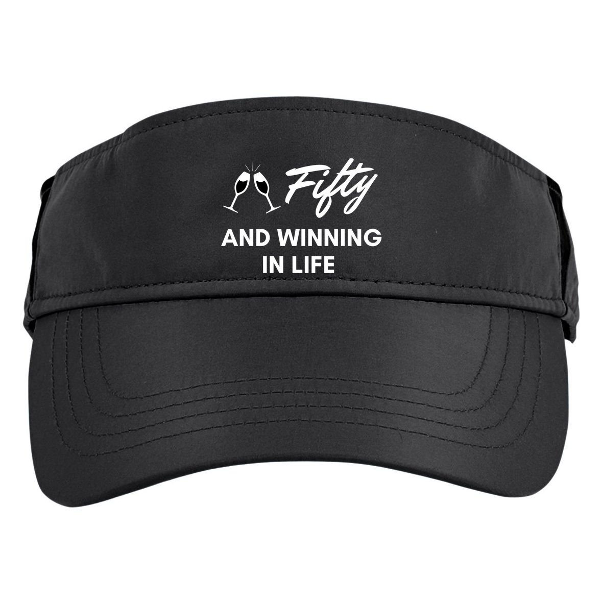 Fifty And Winning In Life Adult Drive Performance Visor