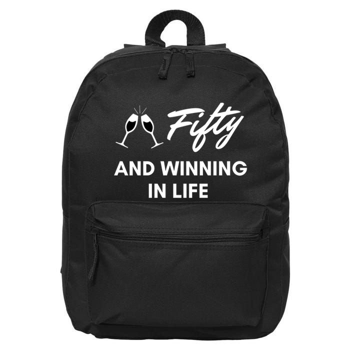 Fifty And Winning In Life 16 in Basic Backpack