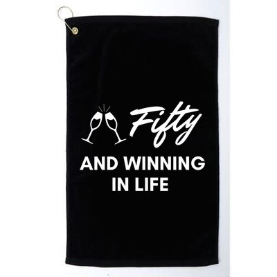 Fifty And Winning In Life Golf Towel