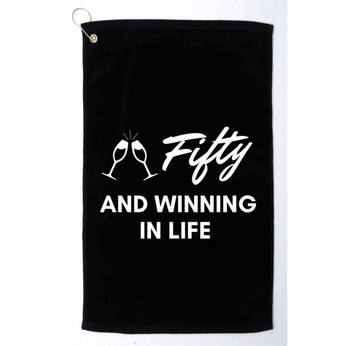 Fifty And Winning In Life Golf Towel
