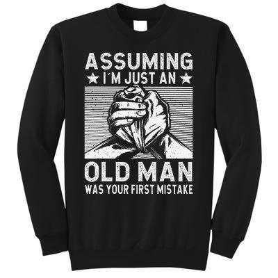 Funny Arm wrestling old man arm wrestler  Sweatshirt